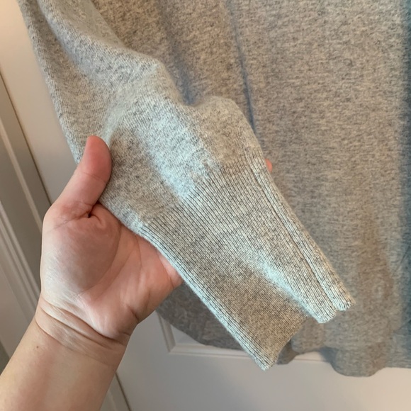 J. Crew Factory Wool-Blend Tunic Sweater in Heather Dove - Picture 8 of 14